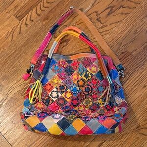 Colorful Patchwork Tote Bag